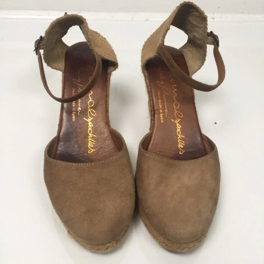 GAIMO ESPADRILLE NUDE SUADE LEATHER UPPER WEDGE